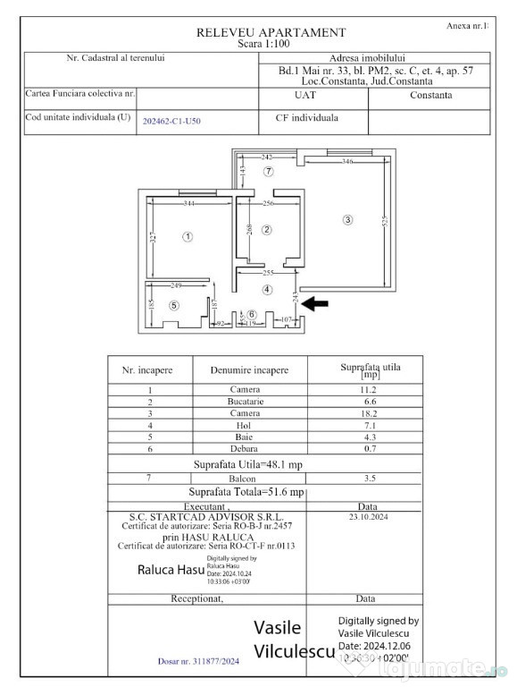 Apartament 2 camere decoamndat confort zero far etaj 4