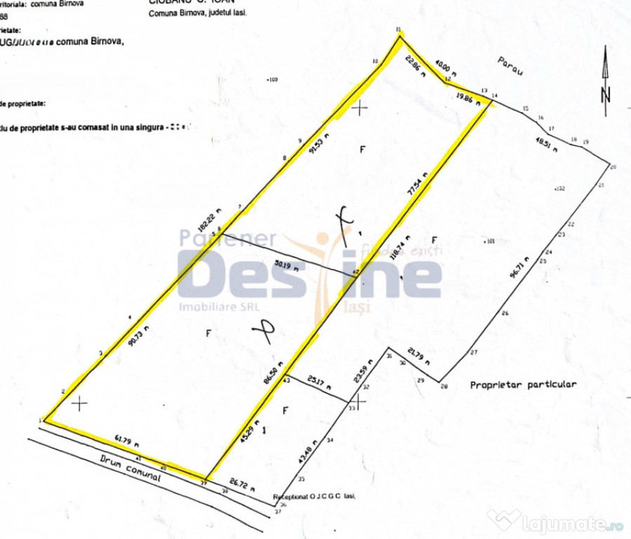 Teren intravilan 8000mp, Comuna Bârnova Iași