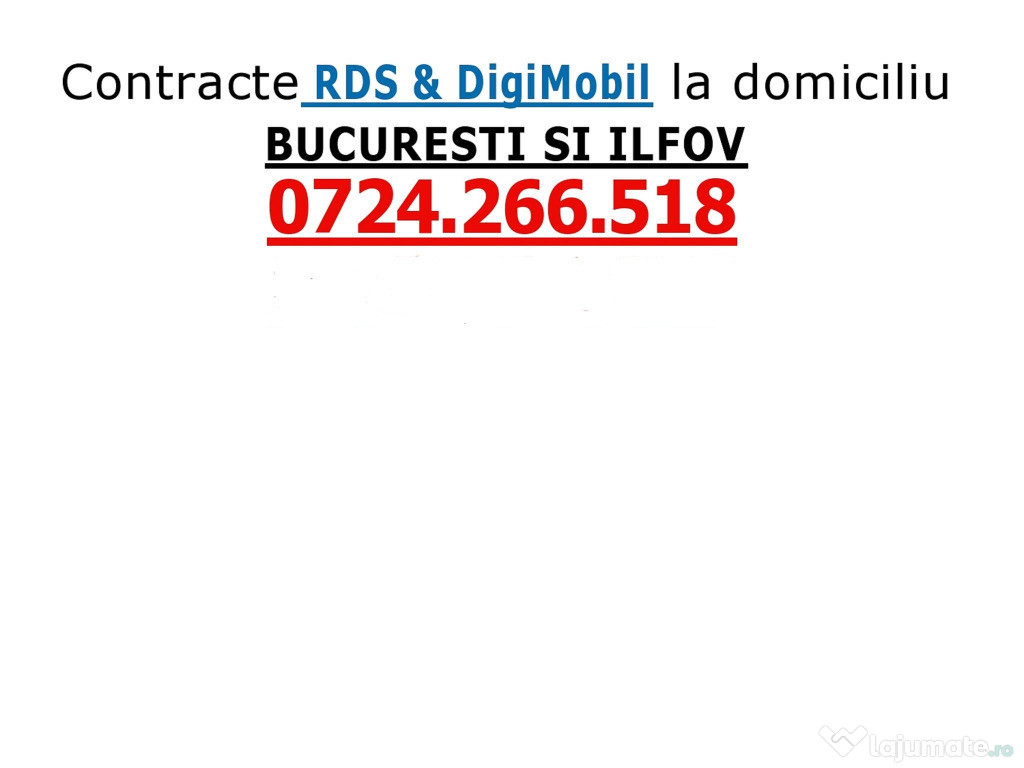 Contracte Digi la domiciliu si la distanta,internet,cablu Tv,non stop