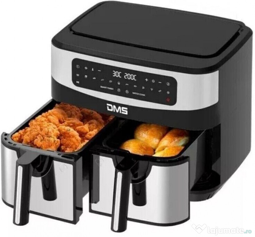 Airfryer DMS 11L Friteuza dubla cu aer cald Digital