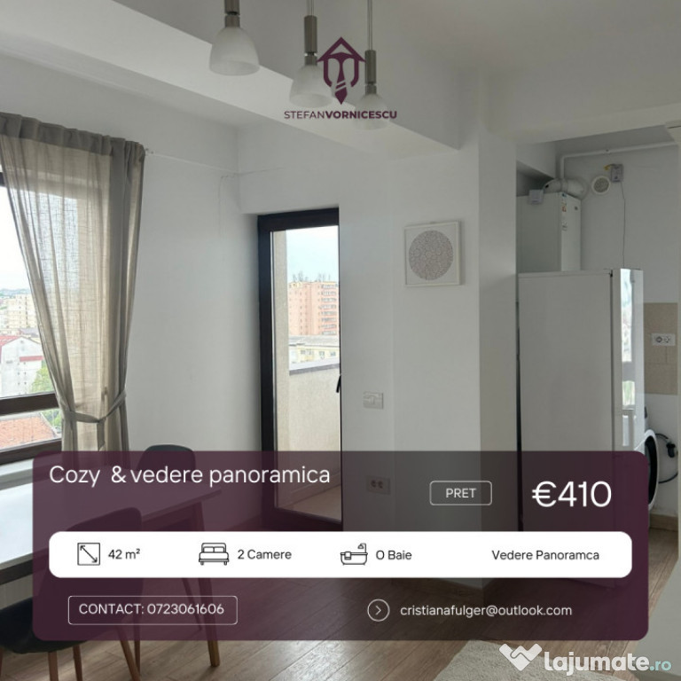 Se inchiriaza apartament cozy cu vedere panoramica