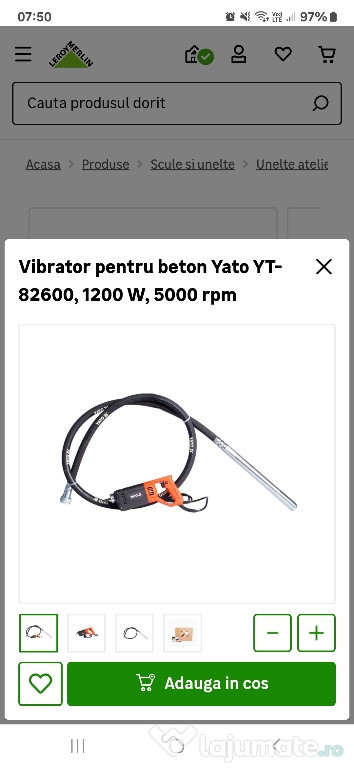 Vibrator de beton yato