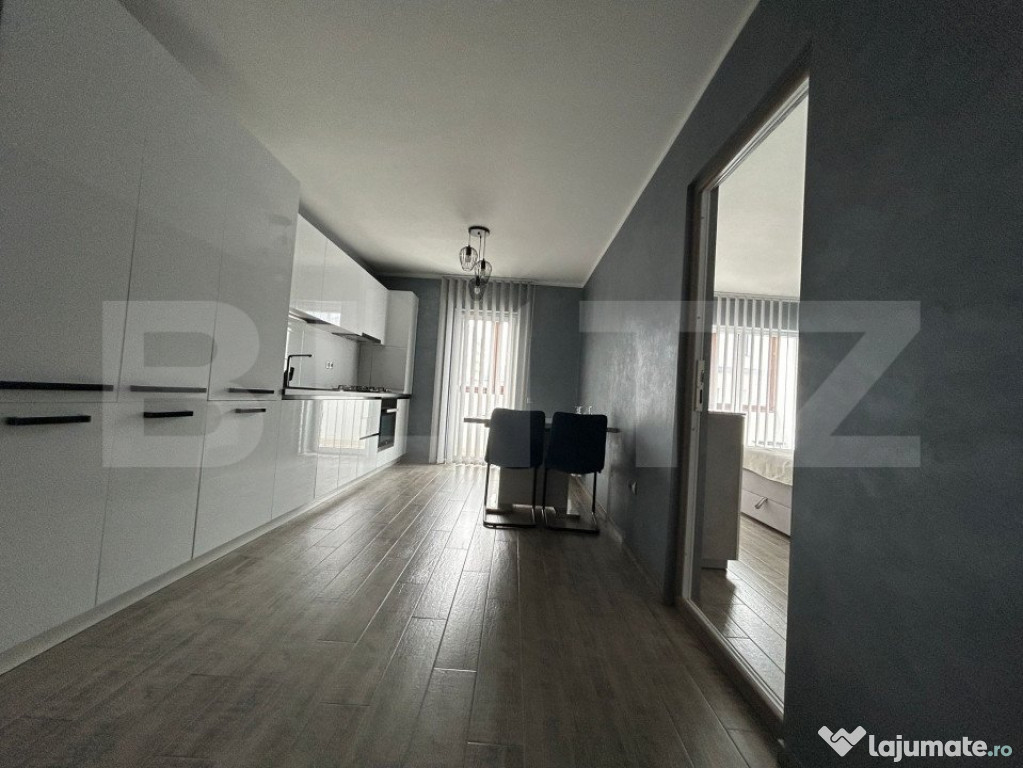 Apartament semidecomandat, mobilat si utilat, etaj intermedi