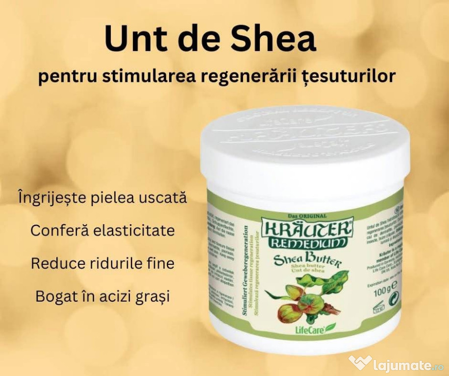 Unt de shea natural impotriva imbatrinirii premature a pielii