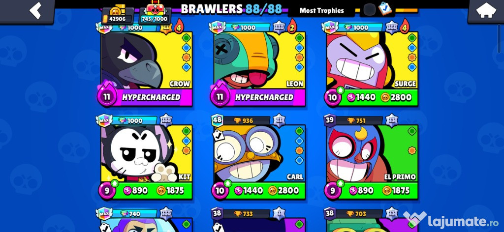 Cont brawlstars legit pro god 43k trofee