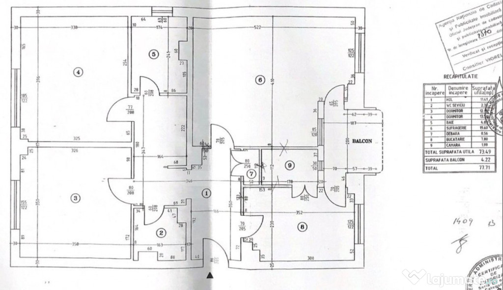 Apartament de 3 camere, decomandat, zona1 Mai, Ciuperca