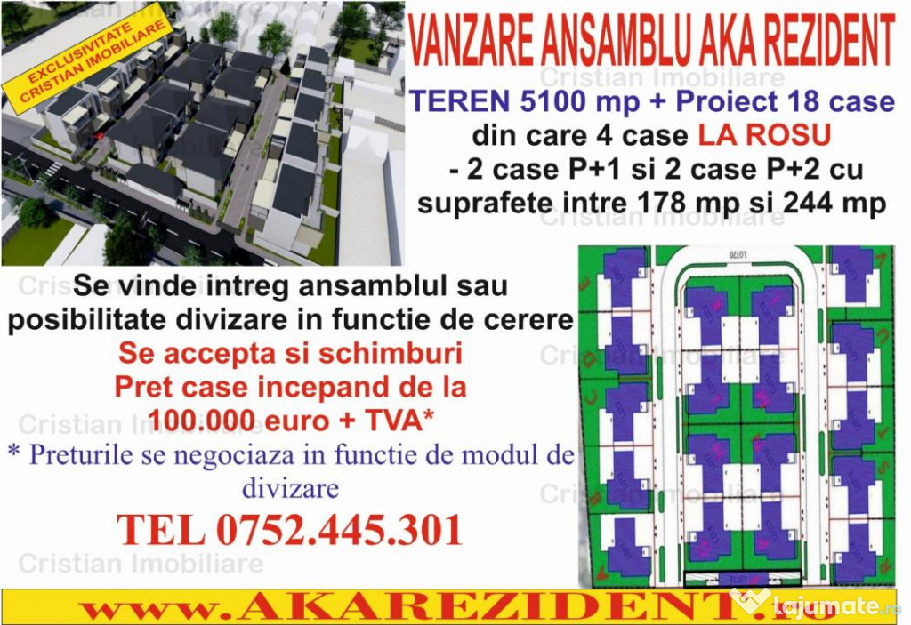 OPORTUNITATE pt Investitori, Ans. Rezidential 5100 mp