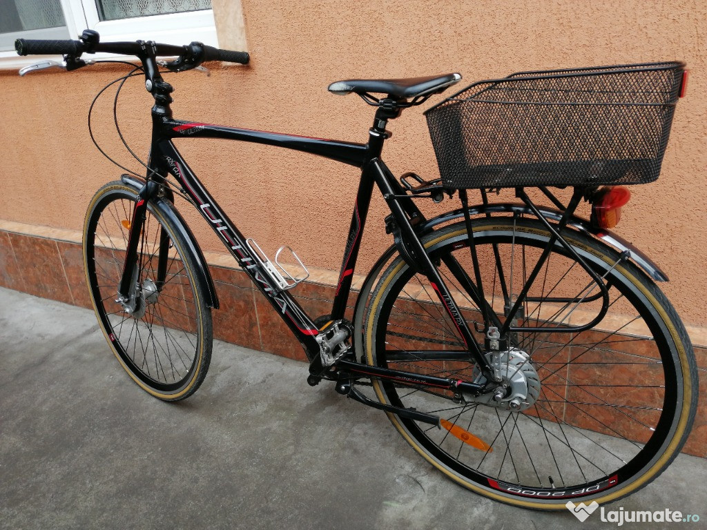 Bicicleta aluminiu,cadrumare de 59cm,echipata shimano,frane pe discuri