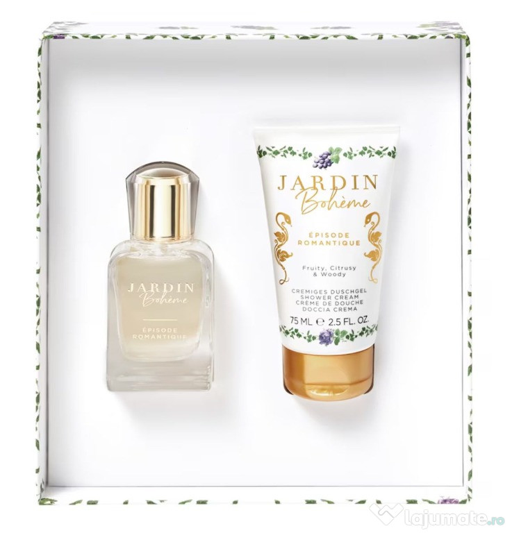 Set JARDIN BOHEME, format din parfum si crema de dus