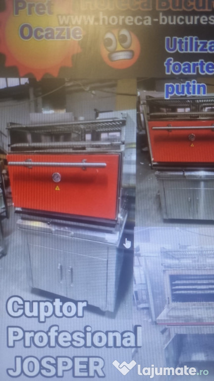 Grătar CUPTOR PE CARBUNI JOSPER - ca NOU !! cu Suport si 2 uși batante