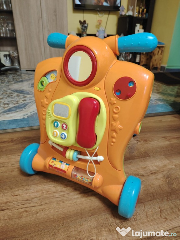 Baby walker antemergator jucărie interactiva împins 2in 1