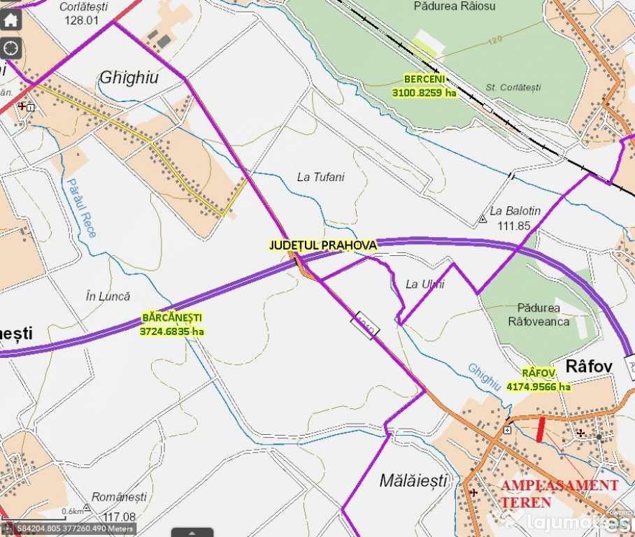 Teren intravilan com. Rafov, jud. Prahova 2500mp