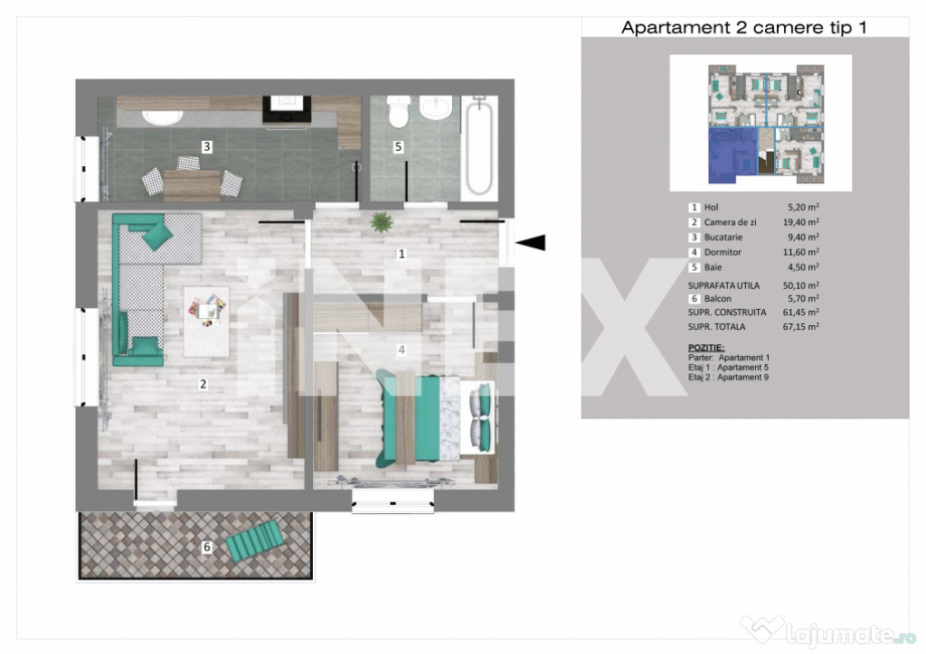 Apartament 2 camere in Trivale | Bloc Nou | Persoana Fizica
