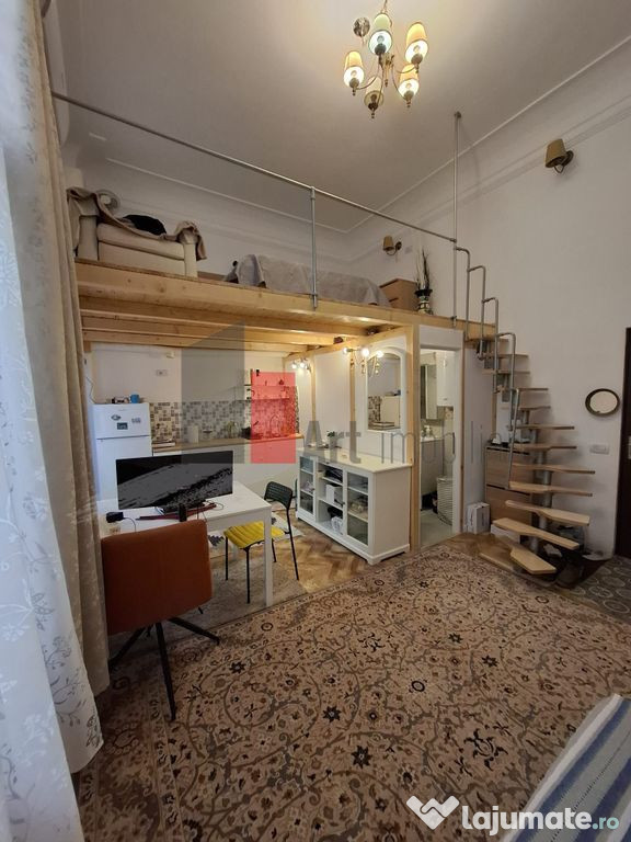 Studio modern cu etaj parțial, 38 mp, 3 min de Parcul Carol