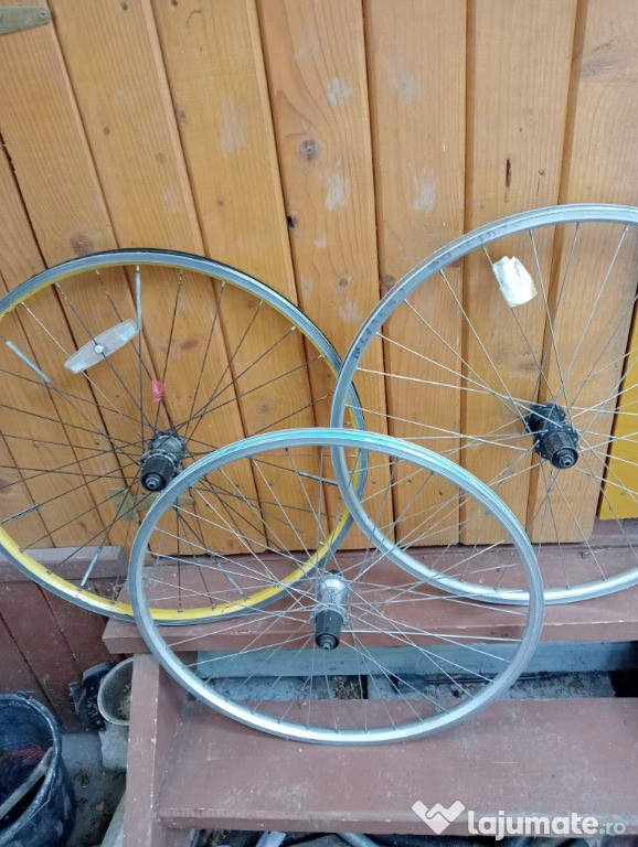 Roti fata mtb 26 si Roti spate jante duble butuci Shimano Deore