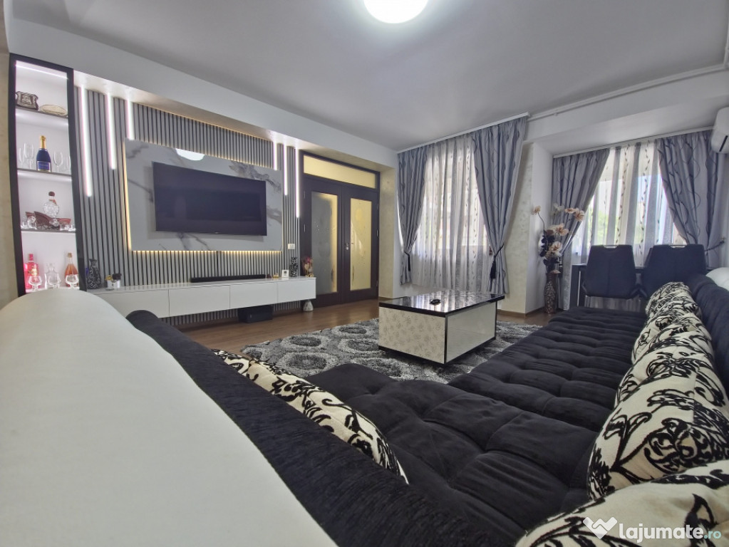 Tomis Plus parter înalt 3 camere 76 mp mobilat utilat compl