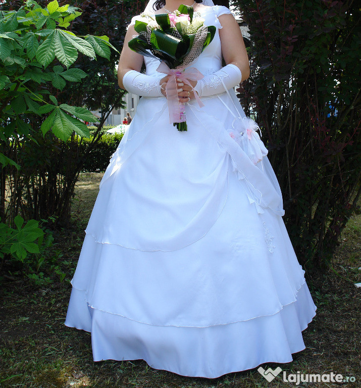 Rochie mireasa alba - 2 piese