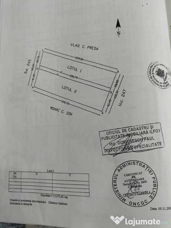 Teren 15072mp  Intravilan - Dascălu, Ilfov