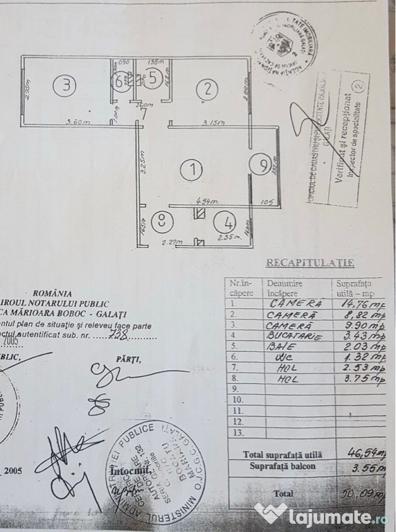 Apartament 3 camere in Galati Mocro 40