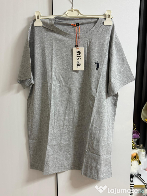 Tricou gri polo nou