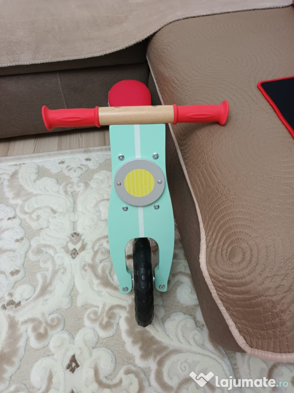 Bicicleta de echilibru Retro, lemn