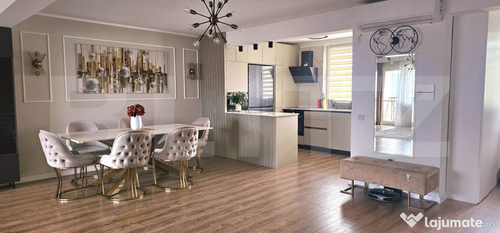 Apartament cu 4 camere, 121mp utili, 3 parcari, sala fitness