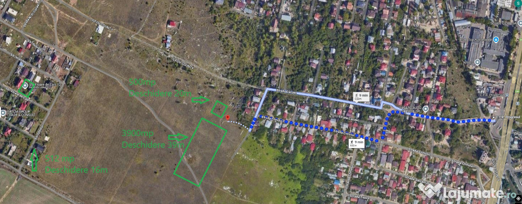 3 Terenuri 512mp în Măgurele la graniță cu Sector 5, CFR Progresul