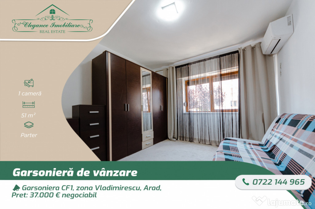 Garsoniera CF 1, zona Vladimirescu, Arad