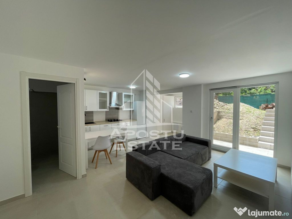 Apartament cu 2 camere, parter, terasa, in zona Dambovita