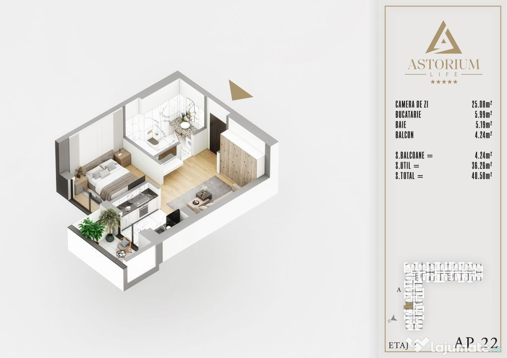 Titan Pallady Garsoniera tip Studio Astorium Predare Dece...