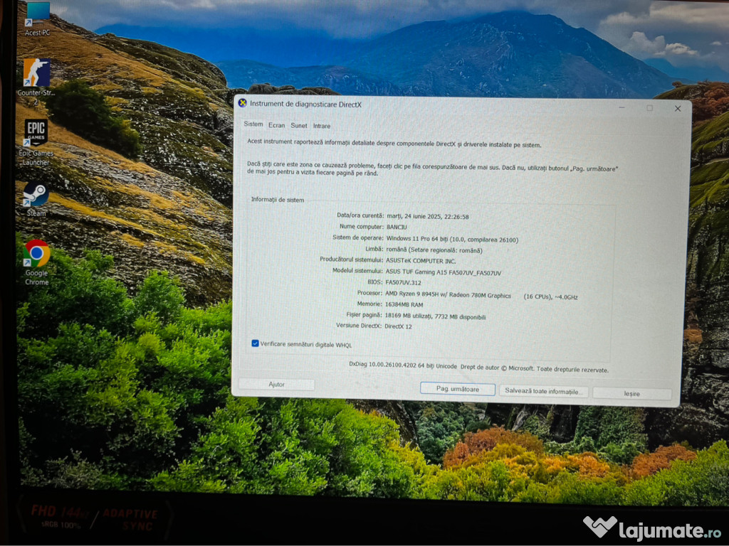 Laptop ASUS TUF GAMING A15 (2024)