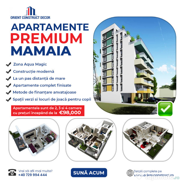 10 apartamente de vanzare in Mamaia Constanta