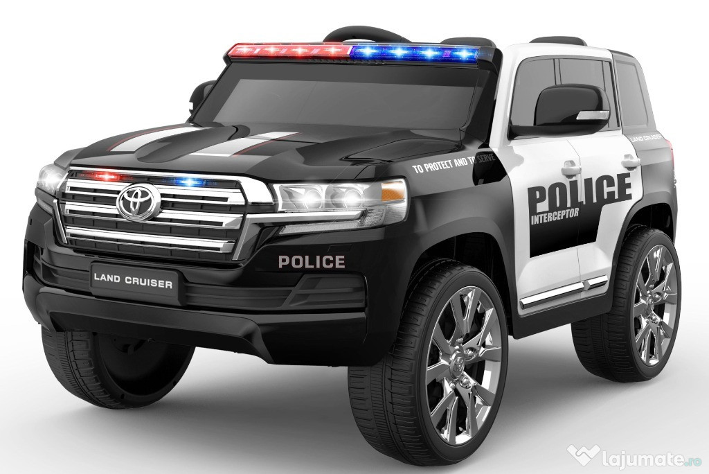 Masinuta electrica de politie, Toyota Land Cruiser 4x4, 12V