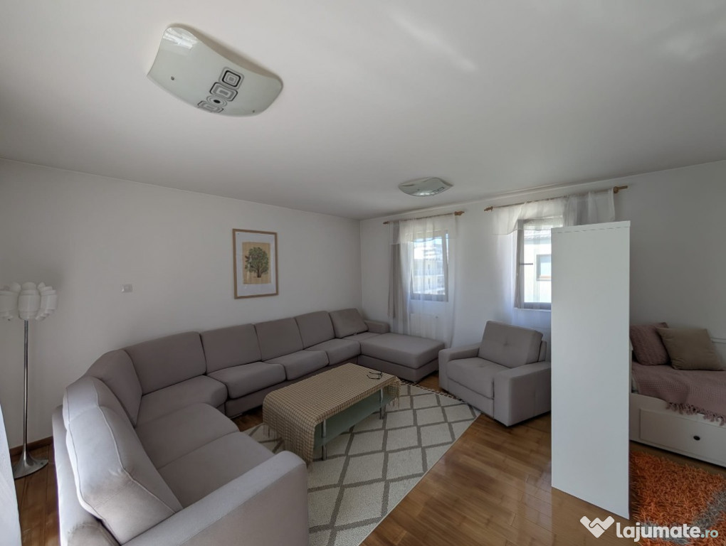 Apartament 1 camera, mobilat si utilat, garaj, zona EROILOR Floresti