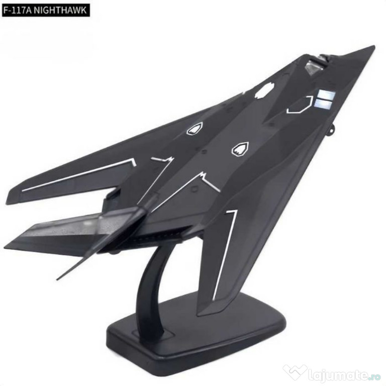 Macheta avion metalica F-117A Nighthawk Stealth scara 1:72 25cm