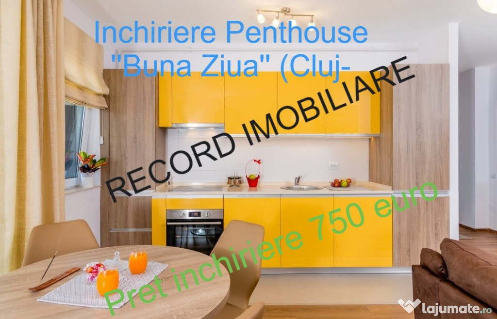 Penthouse 3 cam et.9, terasa 31 mp, cartier Buna Ziua Cluj-Napoca