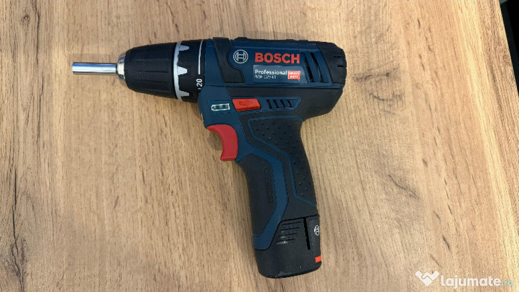 Masina de gaurit/insurubat Bosch Profesional GSR 12V-15, 2 acumulatori