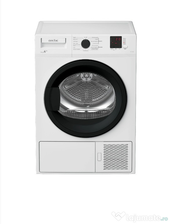 Uscator de rufe Arctic DAPLH930W, Pompa de caldura, 9 kg, 15 Programe