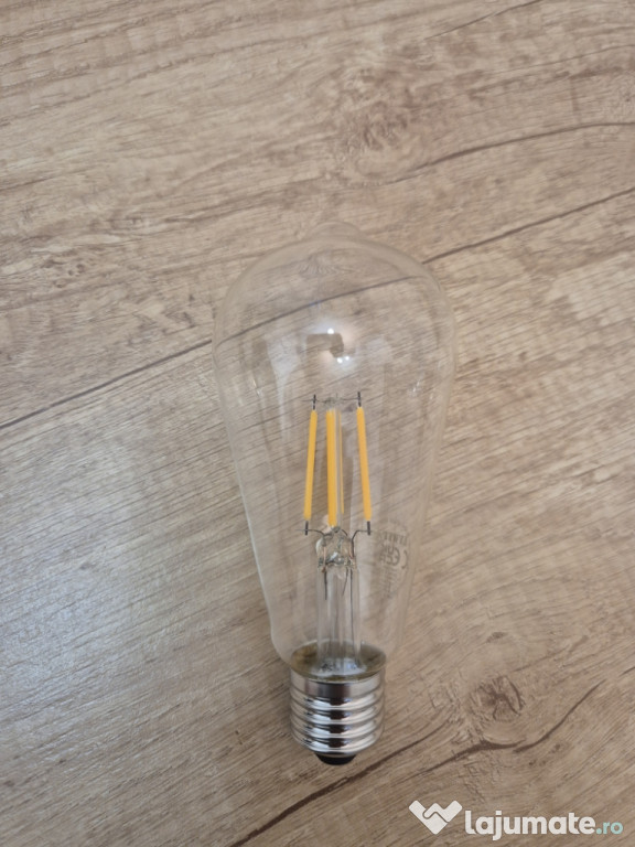 Vând set 6 becuri led cu filament vintage E27 ST 64