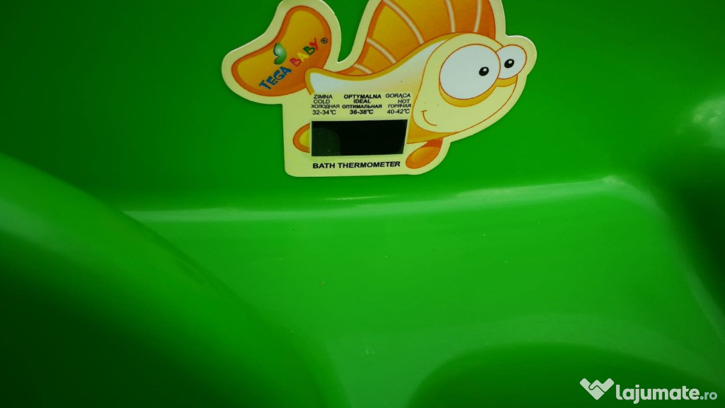 Cadita anatomica copii cu senzor de temperatura Tega baby verde