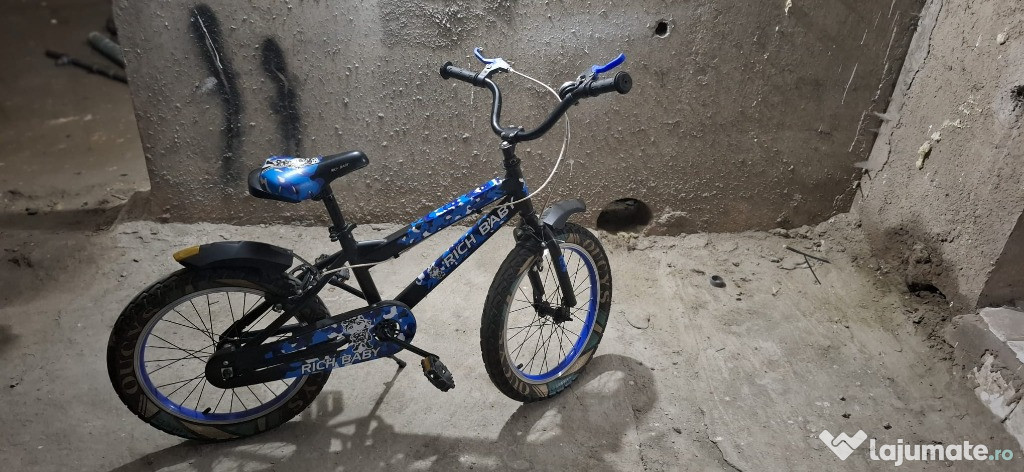 Bicicletă copii 3-9 ani - 18 inch, roți ajutătoare + cadou casca
