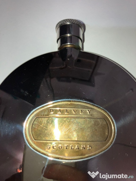 Sticlă hip flask Dalvey Scotland, model premium, folosita