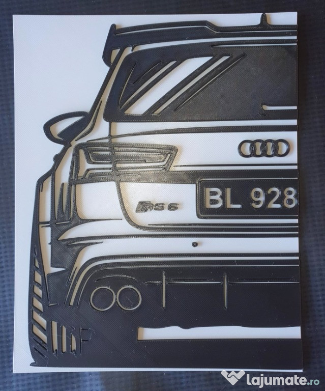 Tablou 3D personalizat – Design Auto cu număr de înmatriculare