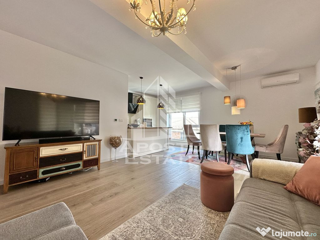 Penthouse cu 3 camere si 2 bai, complet mobilat si utilat...
