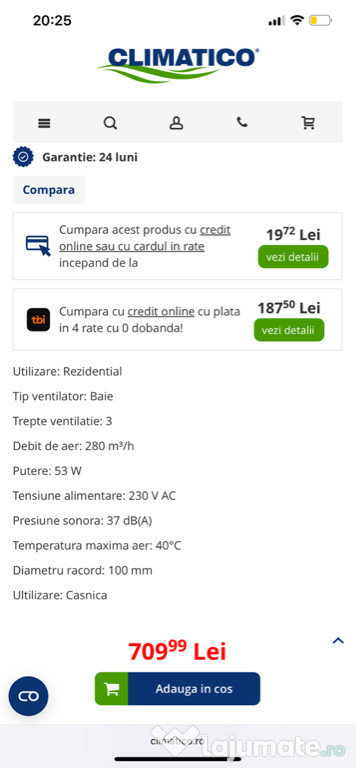 Ventilatorul de baie e ca nou