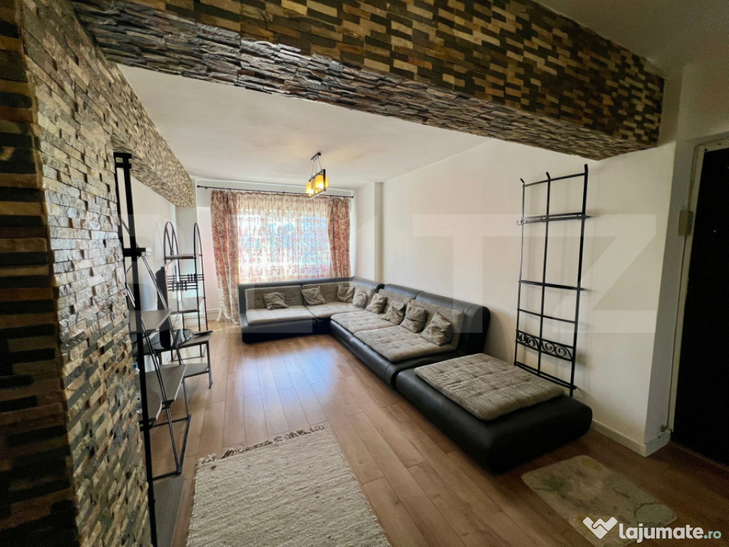 Apartament modern cu 3 camere, 65 mp, centrala si AC, zona