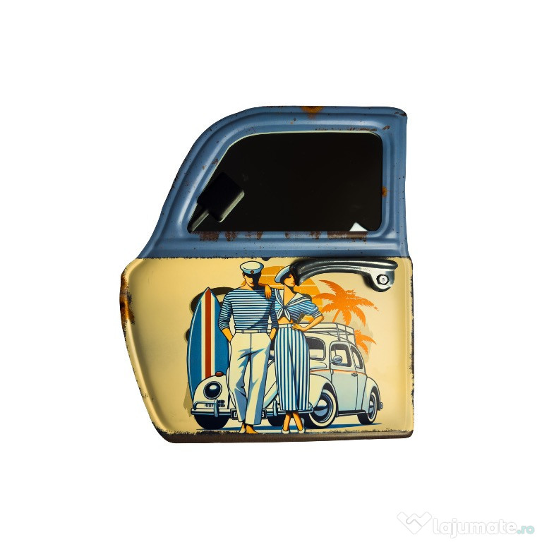 Vintage Car Door Metal Wall Art
