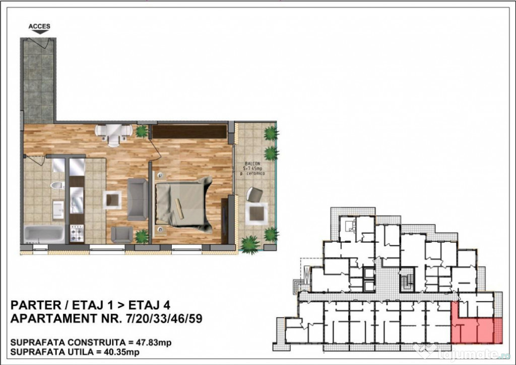 Apartament de vânzare – bloc nou, zona Aurel Vlaicu