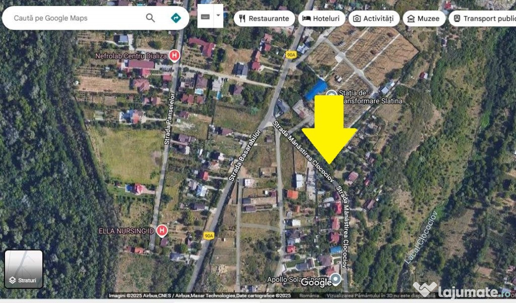 1538 mp. teren intravilan, Deschidere -36 m, str. Manastirea Clocociov