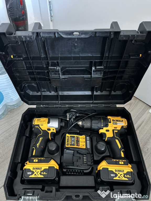 Set filetante Dewalt 18v cu baterii de 5ah și încărcător